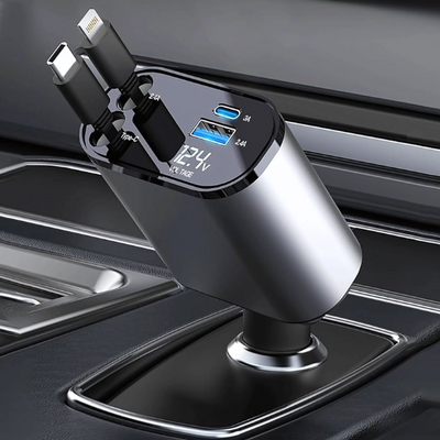 Introducing the Ultimate Charging Solution: 4-in-1 Super Fast Charge Car Phone Charger