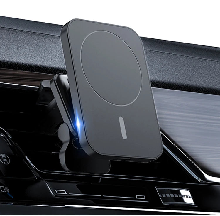 15W Fast Magnetic Wireless Charger Car Air Vent Phone Holder Mount Compatible Magnet Safe Case for iPhone 12 13 14 Pro Mini Max