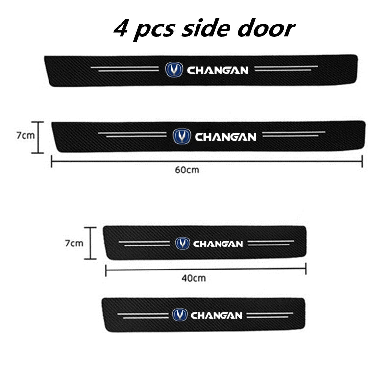 60X7CM Carbon Fiber Car Door Threshold Protective Sticker for changan CS75 PLUS CS95 CS35 alsvin CS15 CS55 Eado