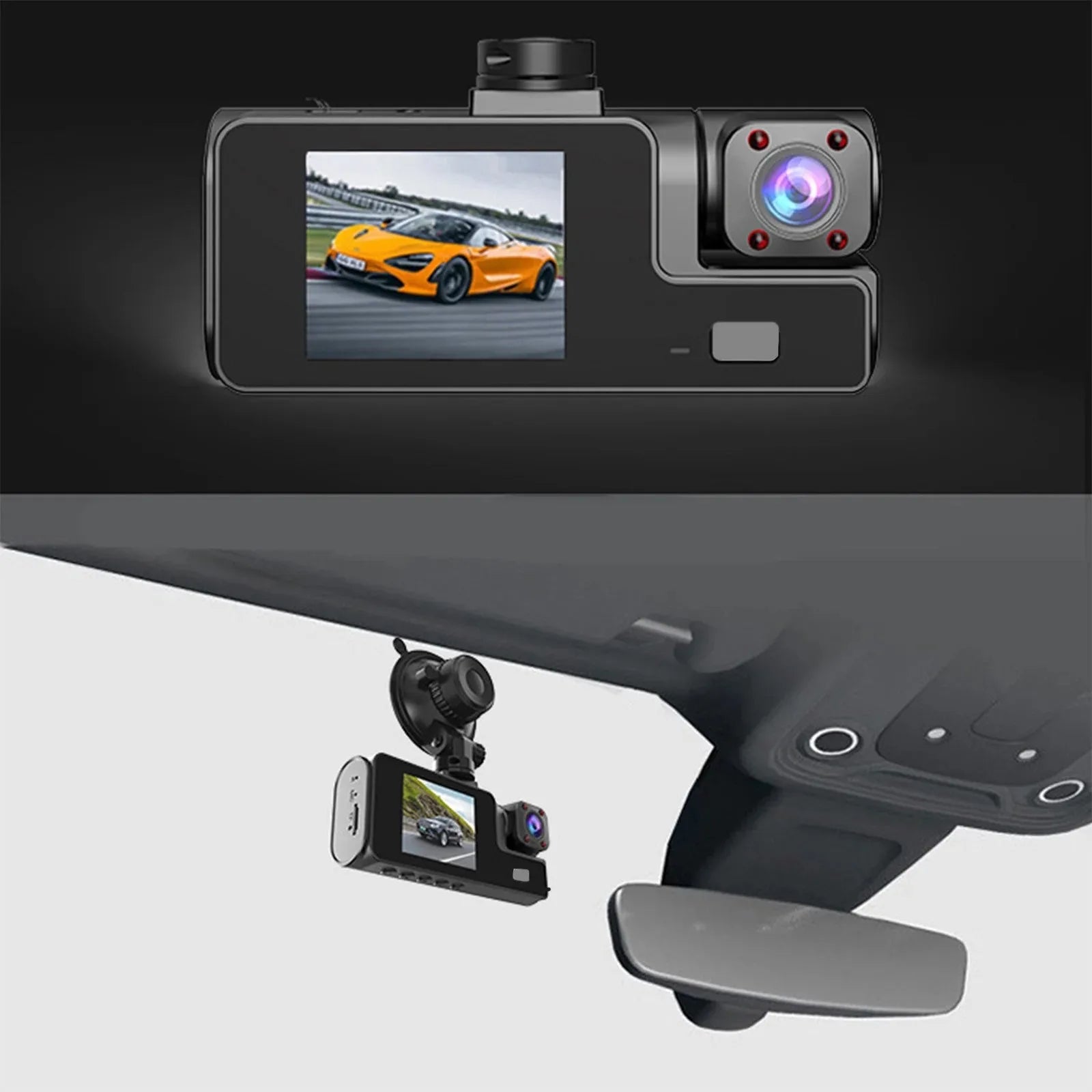 3Camera Dash Cam For Car Camera 1080P Video Recorder WIFI Car DVR 2lens Front Rear View Camera Night Vision Car Accessories