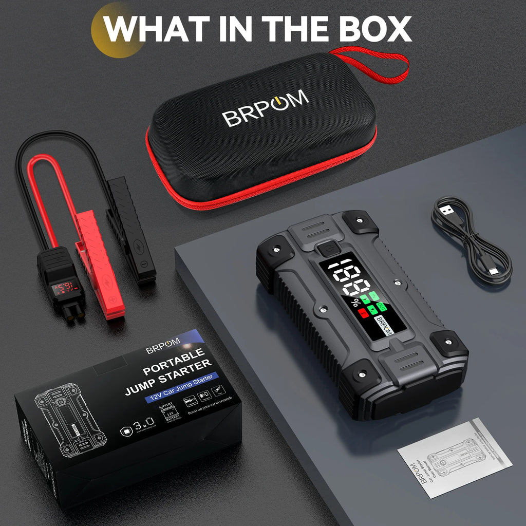 3000A/4000A/5000A Start Power Bank Jump Starter Car Booster External Battery 12V Starting Device for Petrol Diesel Powerbank