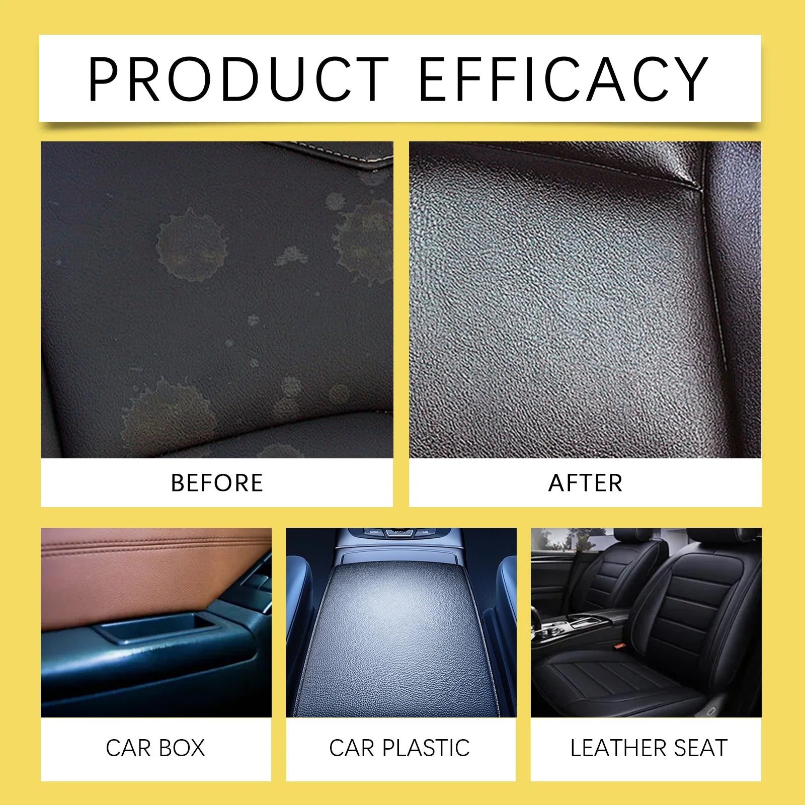 40PCS Car Interior Cleaning Wipes Multipurpose Wipes for Dashboard Leather Seats Screen Quick Cleaner Degreaser for Stains Dust