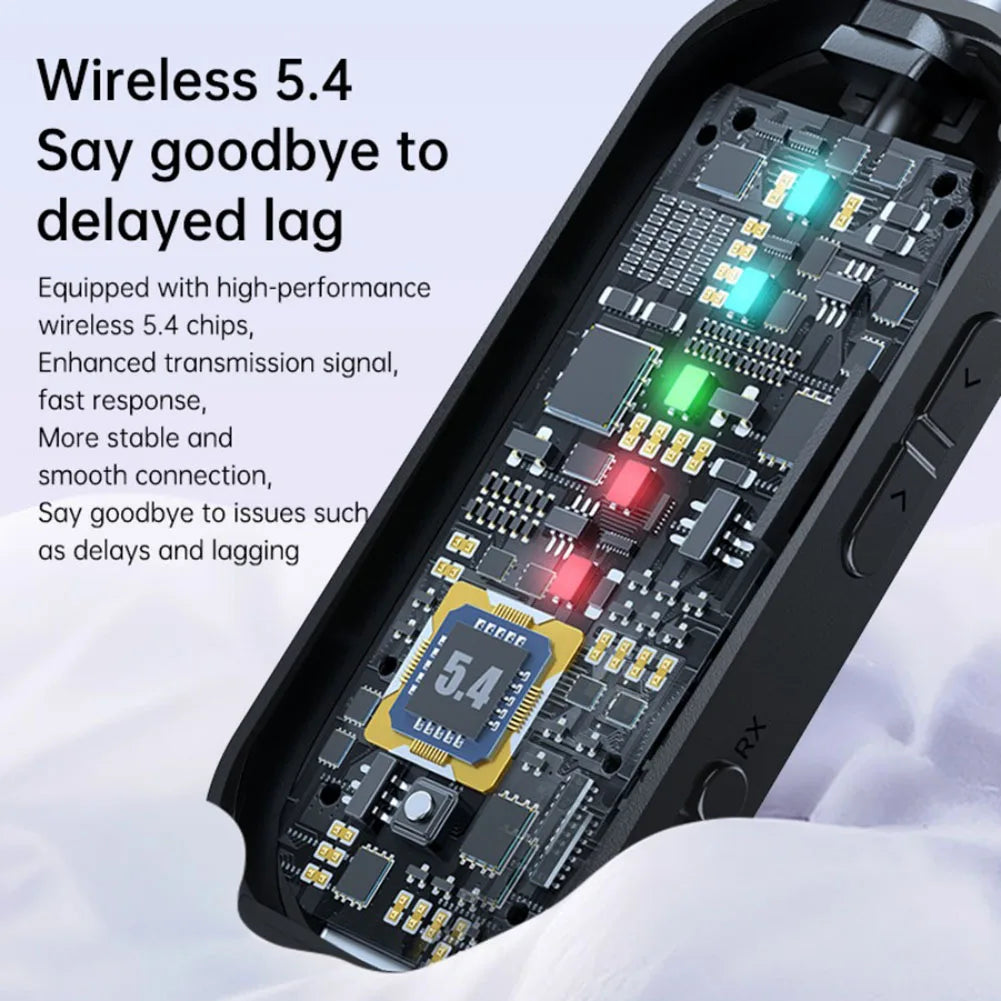 BT5.4 Audio Transmitter Receiver Low Latency Hifi Wireless Adapter Dual Stream Wireless Adapter for TV Car PC Headphones