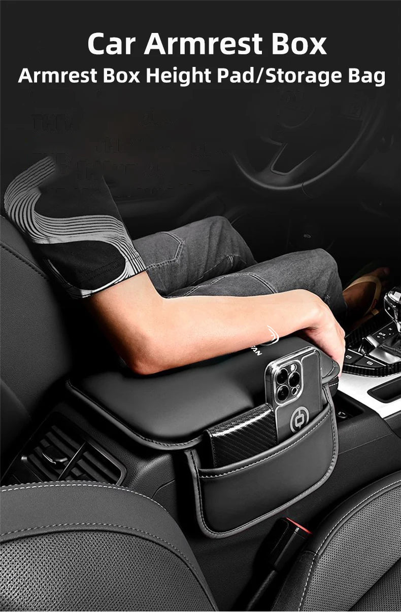 For Changan Uni k T Alsvin CS35 CS55 CS75 CS85 Car Armrest Box Height Pad Sponge Armrest Box Middle Phone Card Bag Storage Bag