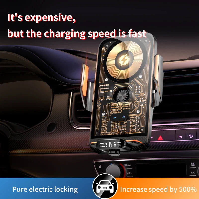 66W Wireless Fast Charger Mobile Phone Holder Air Vent Car Mount Charging Stand For IPhone 14 13 12 11 X Pro Max Xiaomi Samsung