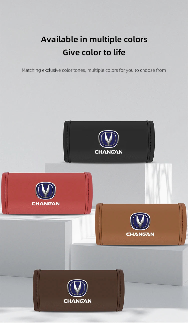 2Pc Car Anti Slip Pull Glove Car Interior Leather Handle Protector Cover For Changan CS15 CS95 CX70 CS85 UNI-K CS35 CS55 CS75