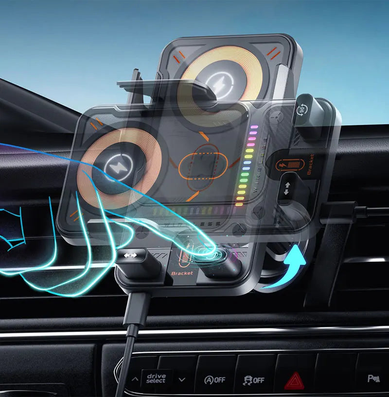 Car Phone Screen Holder For Nissan Altima L34 2019 2020 2021 Magnetic Wireless Charging Car phone For 8" Display panel Mount