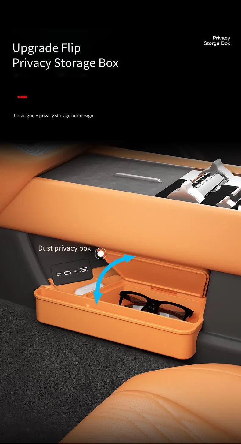 Suitable for 2026 Tank 500 central control lower storage box, glasses storage box, car interior accessories modification