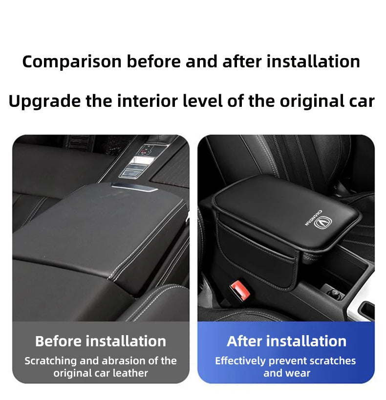 For Changan Uni k T Alsvin CS35 CS55 CS75 CS85 Car Armrest Box Height Pad Sponge Armrest Box Middle Phone Card Bag Storage Bag