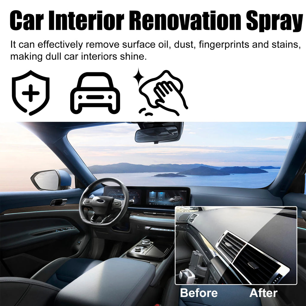 100ml Car Interior Refurbishment Spray Seat Dashboard Cleaning, Decontamination, Maintenance and Refurbishment Care Agent