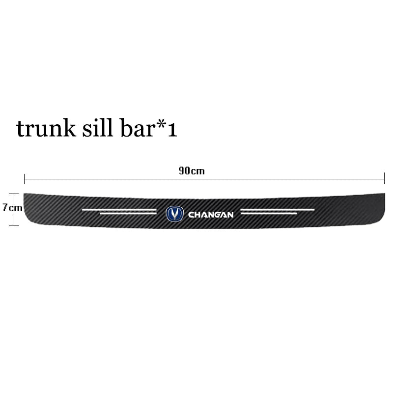 Car Door Threshold Scuff Plate For Changan CS75 PLUS CS95 CS35 alsvin CS15 55 Carbon Fiber Trunk Rear Bumper Sticker Accessories