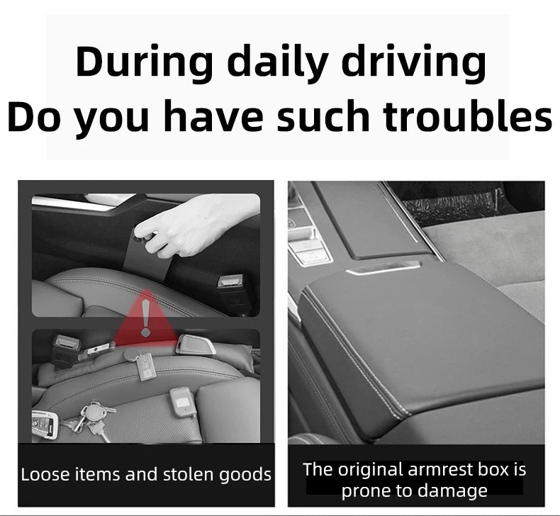 For Changan Uni k T Alsvin CS35 CS55 CS75 CS85 Car Armrest Box Height Pad Sponge Armrest Box Middle Phone Card Bag Storage Bag