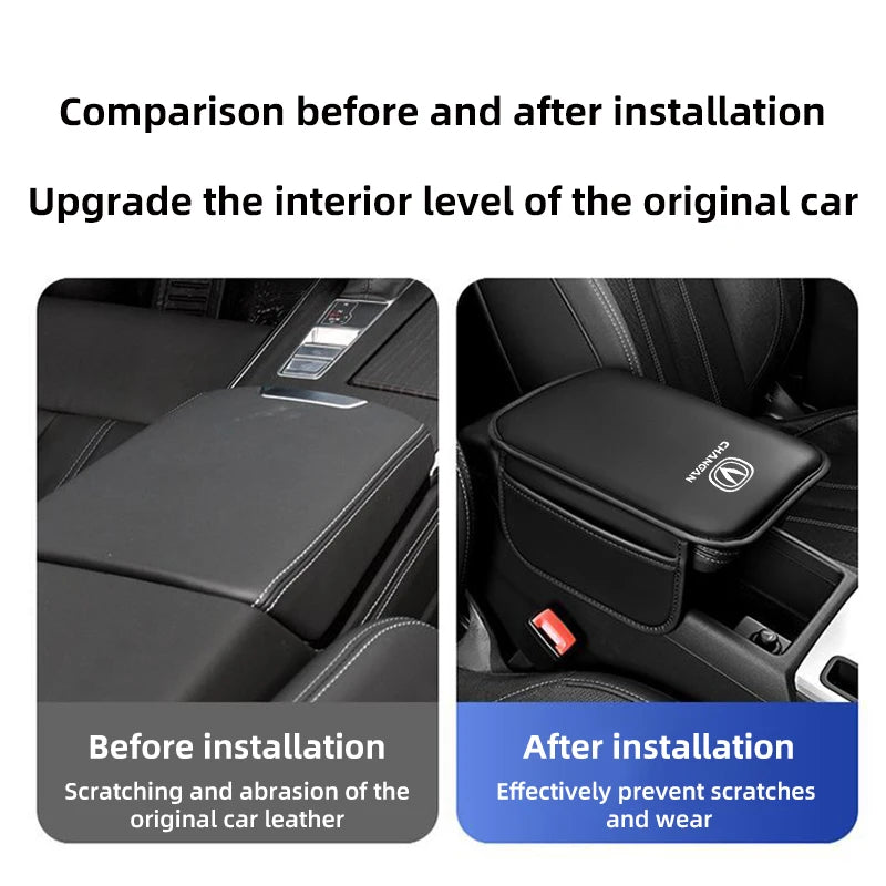 For Changan Uni k T Alsvin CS35 CS55 CS75 CS85 Car Armrest Box Height Pad Sponge Armrest Box Middle Phone Card Bag Storage Bag