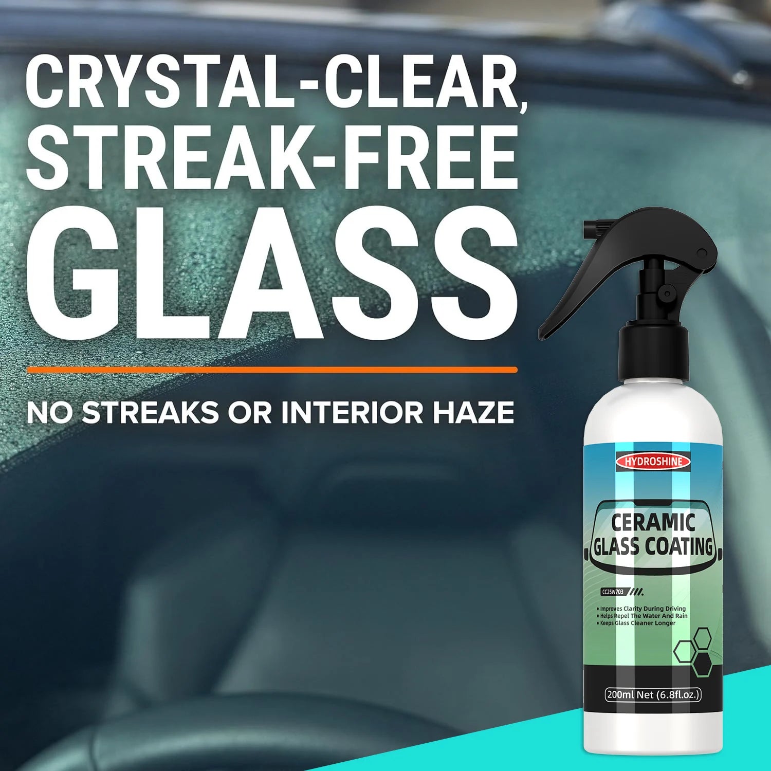 Hydroshine Ceramic Glass Coating Nano Crystal Coating Windows Polishing Liquid Glass Plated Crystal Hydrophobic Dustproof Agent