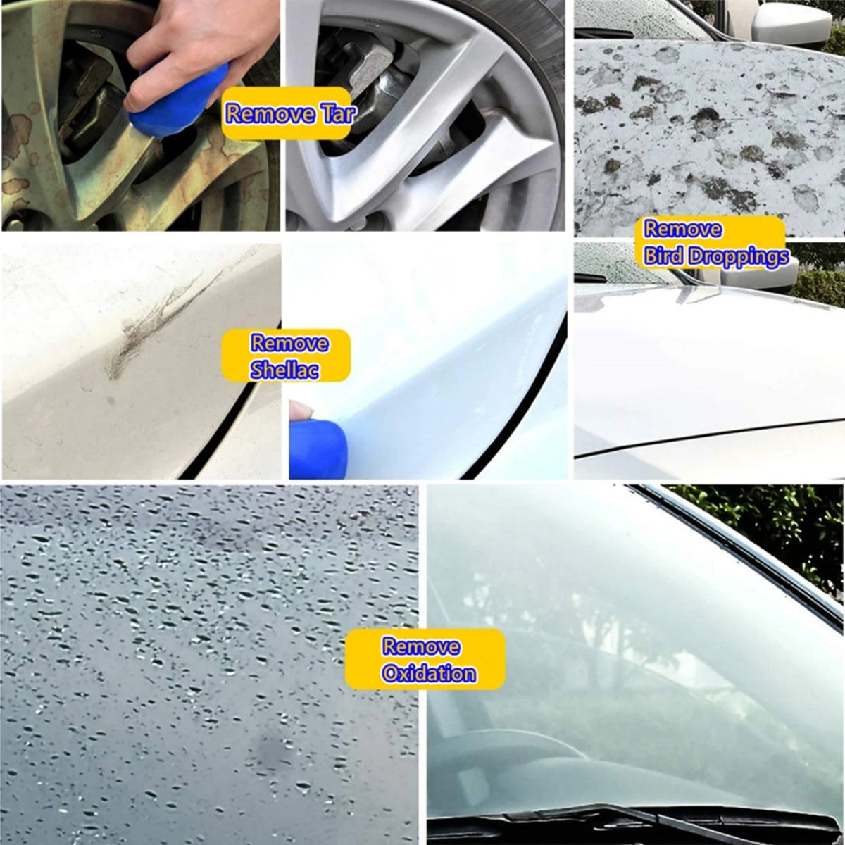 1-4PCS Blue Car Detailing Cleaning Magic Clay Bar Auto Paint Maintenance Tools Premium Grade Material 100G Car Washing Mud