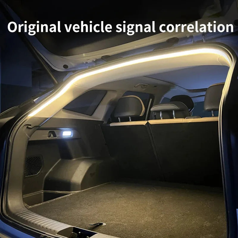 Car High Brightness Trunk Lighting Ambient Light Interior Decoration Led Wireless Automatic Sensing Tailgate Light Strip