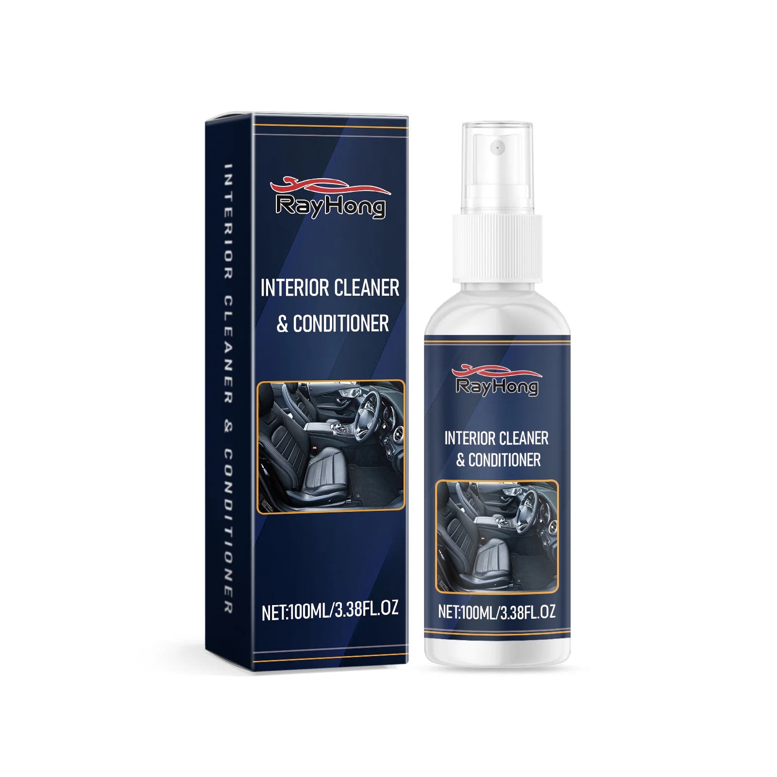 100ml Car Interior Foam Cleaner  Leather Flannel Woven Fabric Dashboard Spray Cleaners Enhances Shine & Prevents Aging