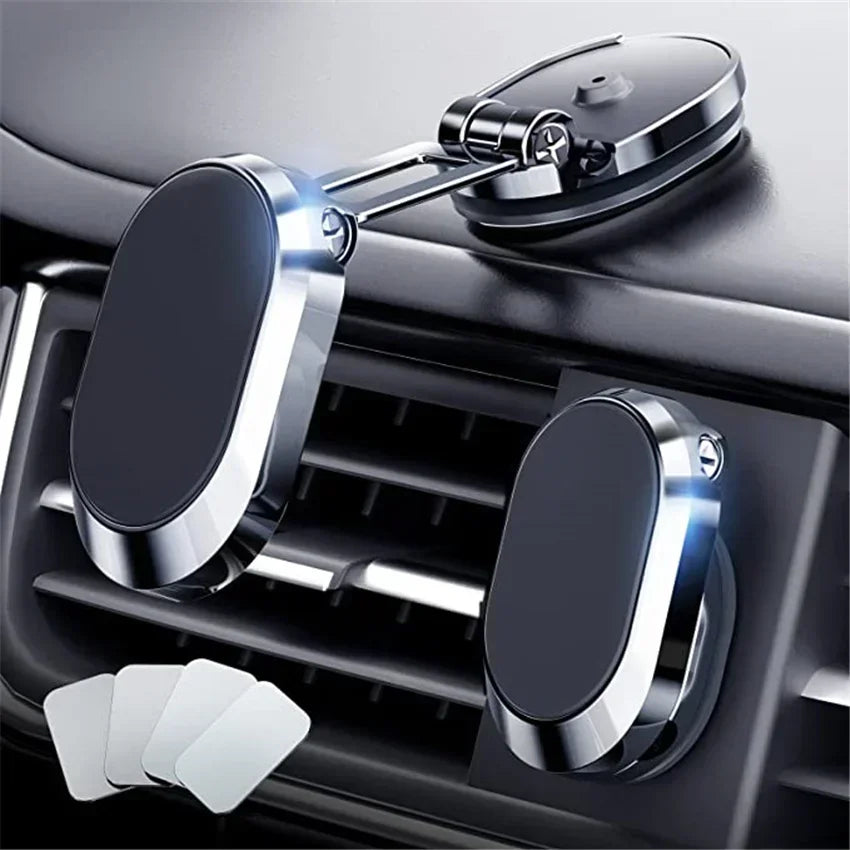 1080 Magnetic Car Phone Holder Magnet Smartphone Support GPS Foldable Phone Bracket in Car For iPhone 14 13 12 11 Samsung Xiaomi