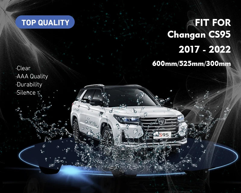 Front Rear Wiper Blades Set For Changan CS95 2017 - 2022 Windshield Windscreen Brushes Accessories Rubber Refills 2018 2019 2020