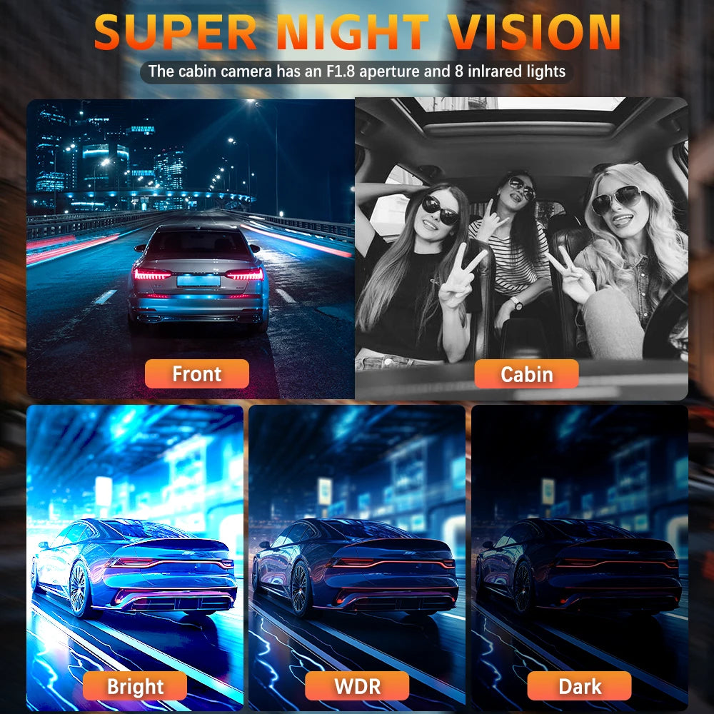 360° Car Camera 3/4Lens 1080P DashCam WIFI Car DVR Car recording Front Left right Rear View Camera Car Accessories 24H Hardware