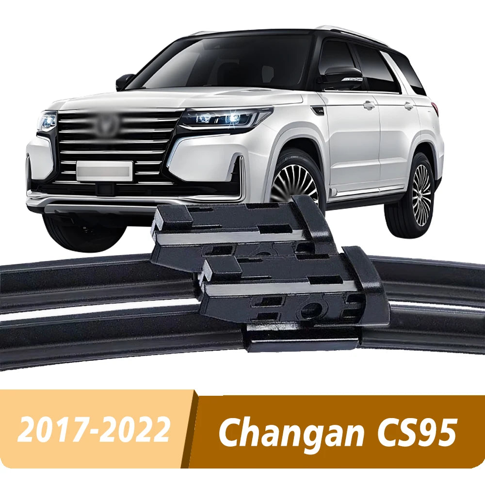 24+21 Front Wiper Blades Set For Changan CS95 2017-2022 Windshield Windscreen Brushes Accessories Rubber Refills 2018 2019 2020
