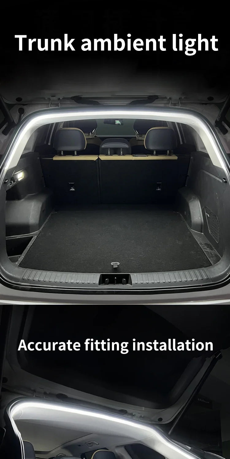 Car High Brightness Trunk Lighting Ambient Light Interior Decoration Led Wireless Automatic Sensing Tailgate Light Strip