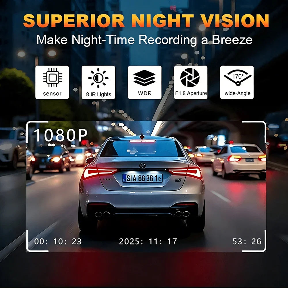 360° Car Camera 3/4Lens 1080P DashCam WIFI Car DVR Car recording Front Left right Rear View Camera Car Accessories 24H Hardware
