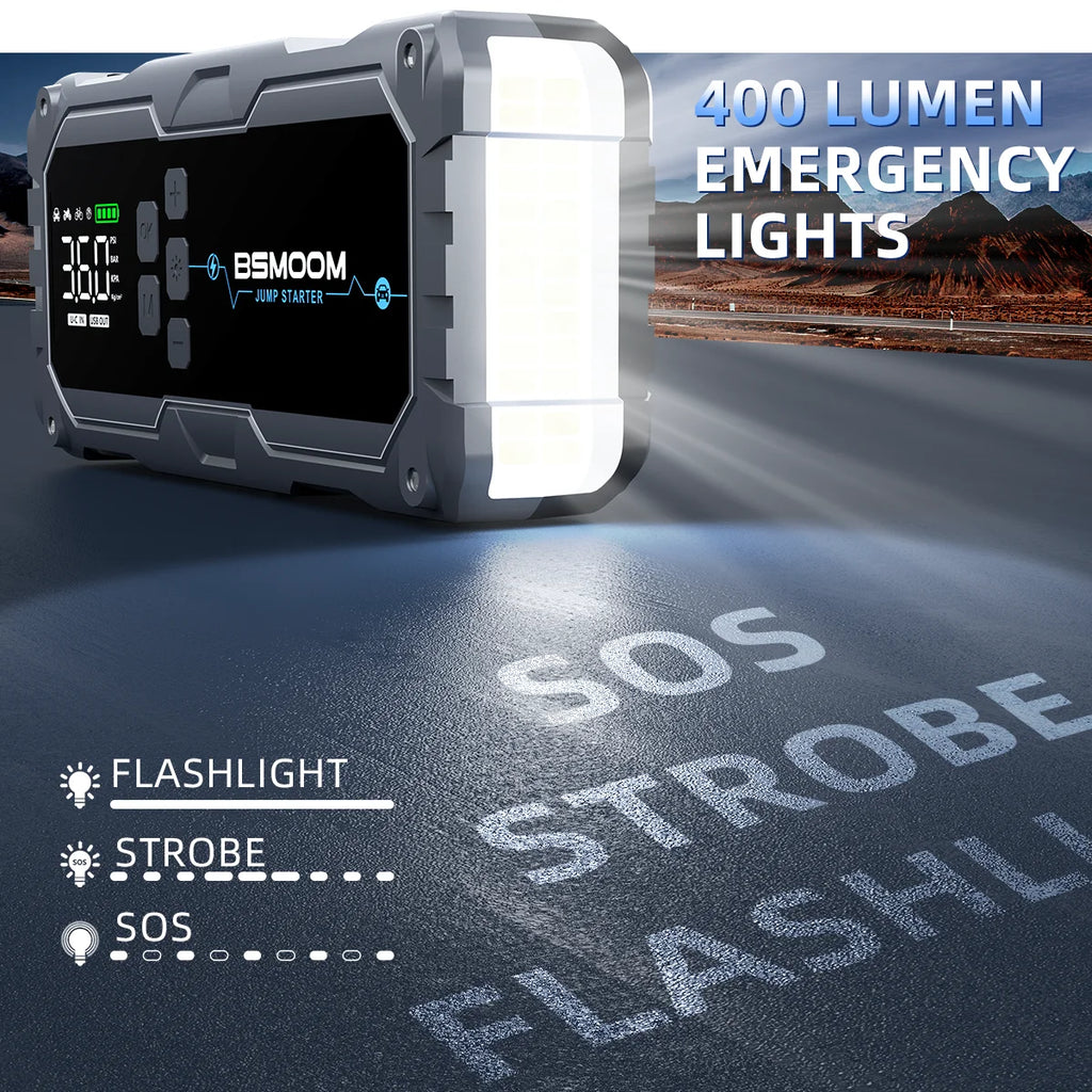 Car Jump Starter  Pump Air Compressor 26800mA/21800mAh Power Bank  Starting Device 12V Digital Tire Inflator