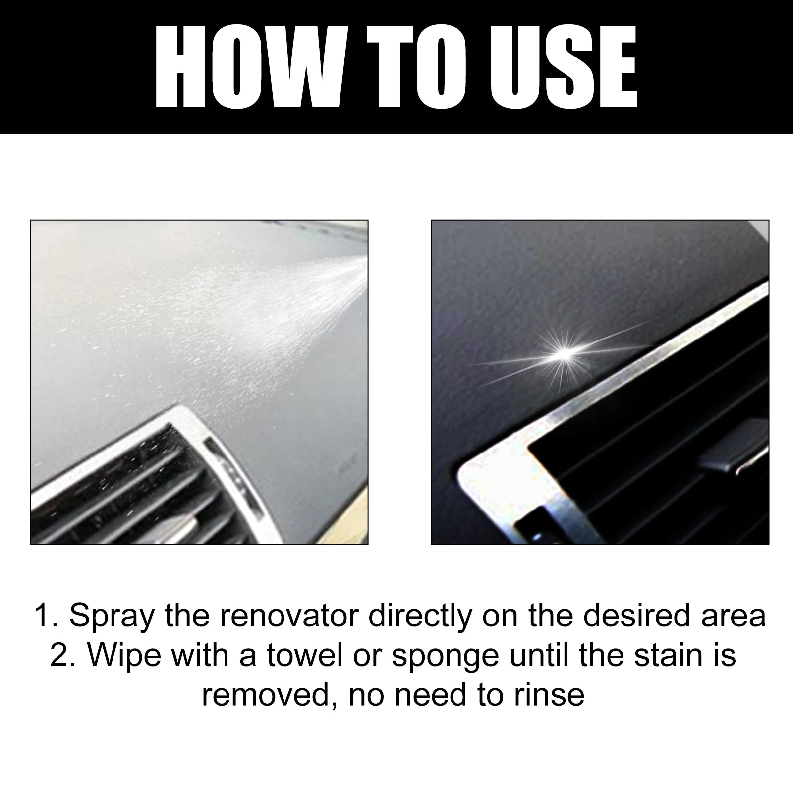 100ml Car Interior Refurbishment Spray Seat Dashboard Cleaning, Decontamination, Maintenance and Refurbishment Care Agent