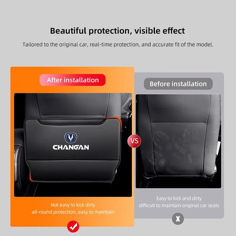 Car Seat Back Anti Kick Cover Pad Anti-dirty Protector Mat For Changan CS75 CS35 Plus CS95 RAETON CX70 CS55 CX20 Alsvin CS15EV