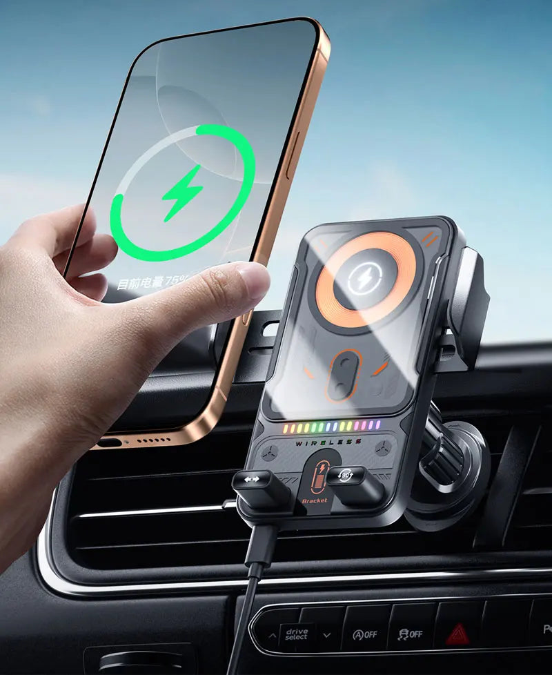 Car Phone Screen Holder For Nissan Altima L34 2019 2020 2021 Magnetic Wireless Charging Car phone For 8" Display panel Mount
