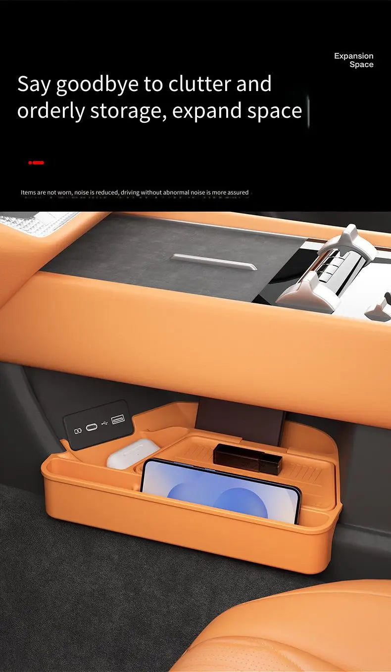 Suitable for 2026 Tank 500 central control lower storage box, glasses storage box, car interior accessories modification