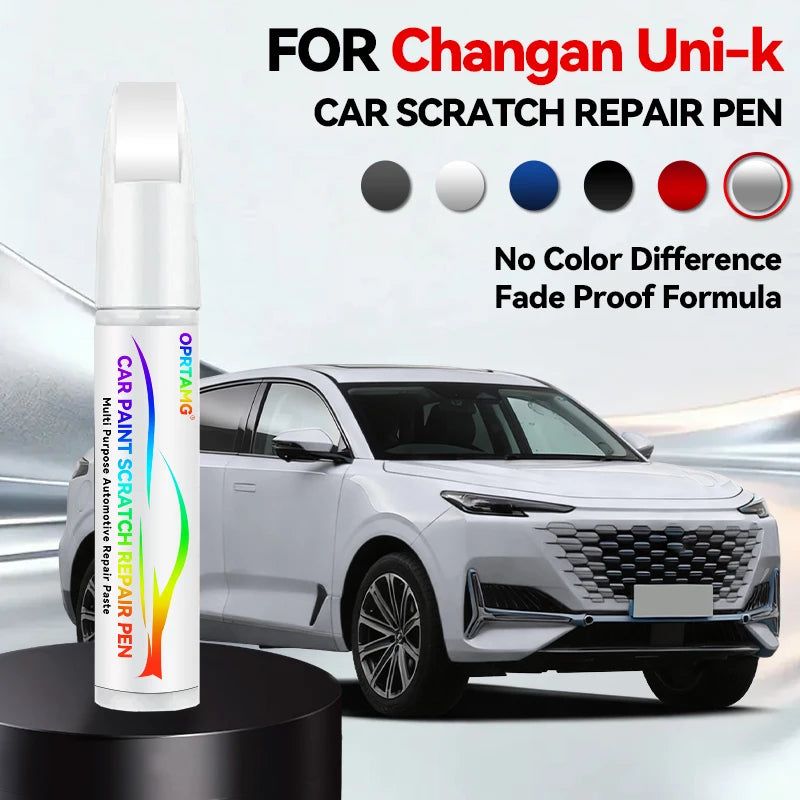 Car Paint Repair Pen Touch Up Scratch Remover DIY Auto Accessories For ChangAn UNI-K Blue 126 BN6 White C05 Gray CA121 Black