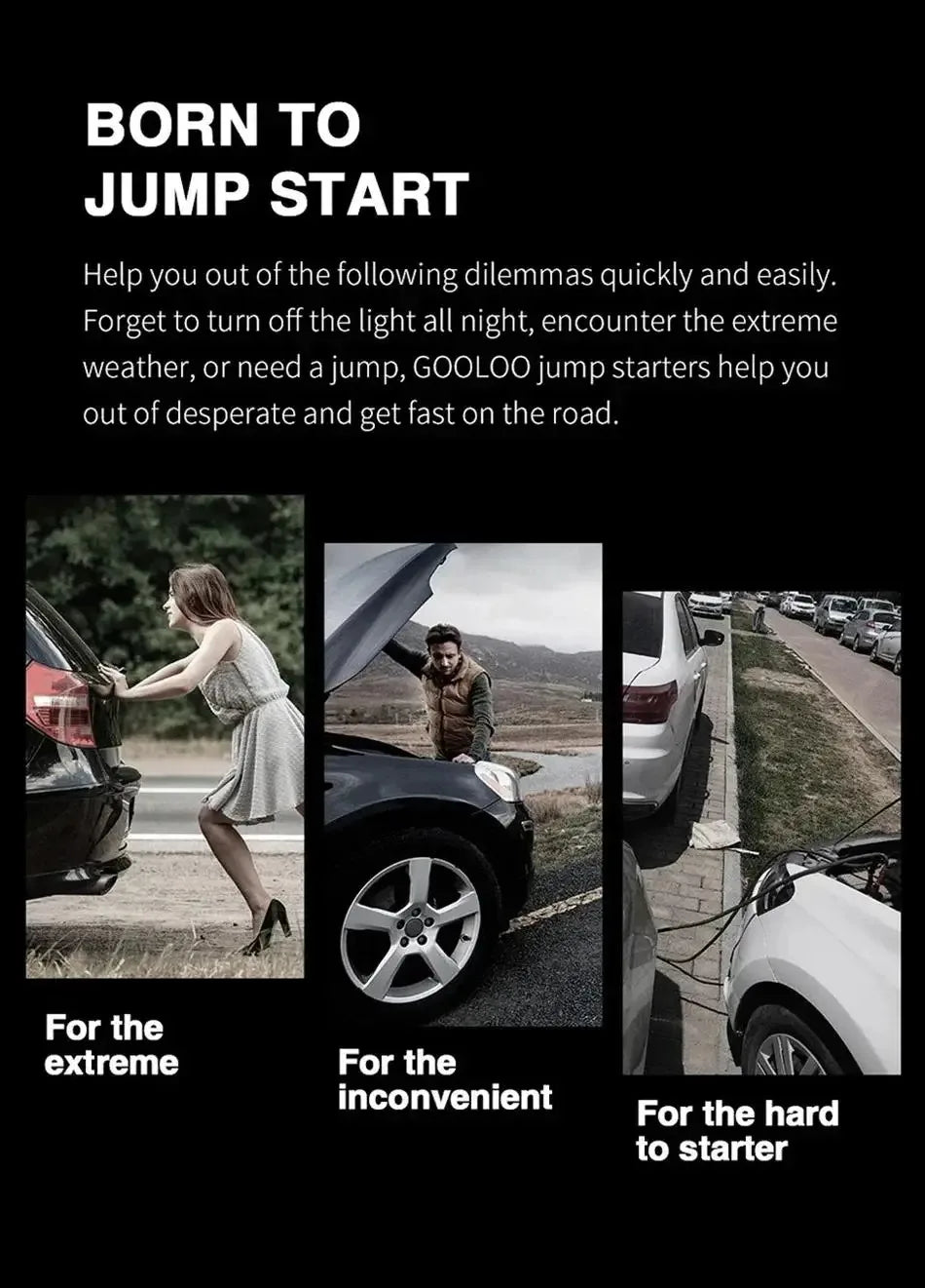 Car Jump Starter 8000A Battery Charger 298000mAh Emergency Power Bank Booster for 12V Gas and Diesel Vehicles
