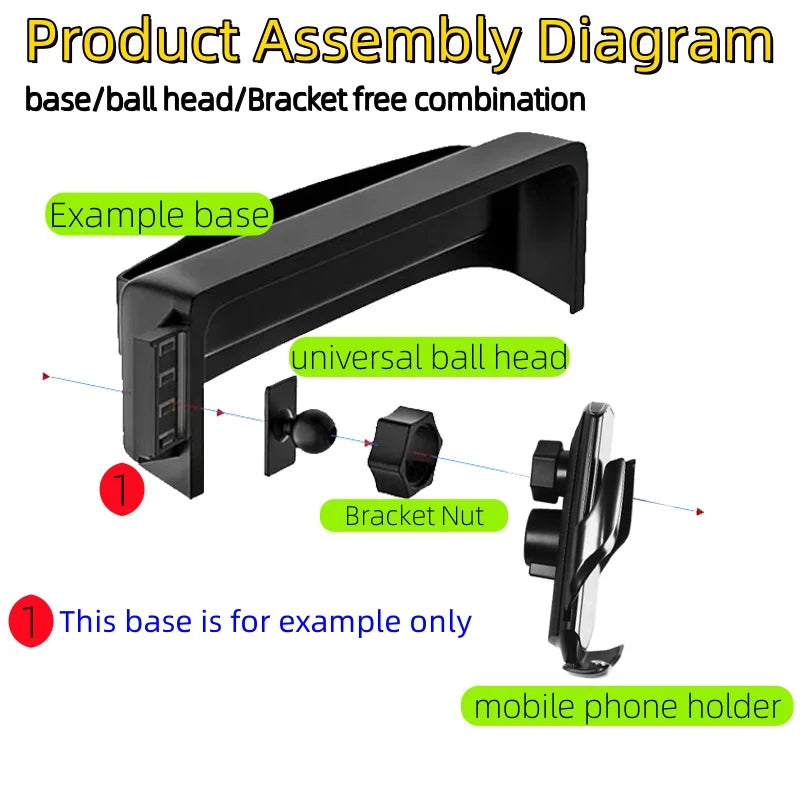 Car Tablet Holder For Zeekr 001 2024 15.05-inch Central Control Screen Fixed Base Wireless Charging Phone Mount Car Accessories