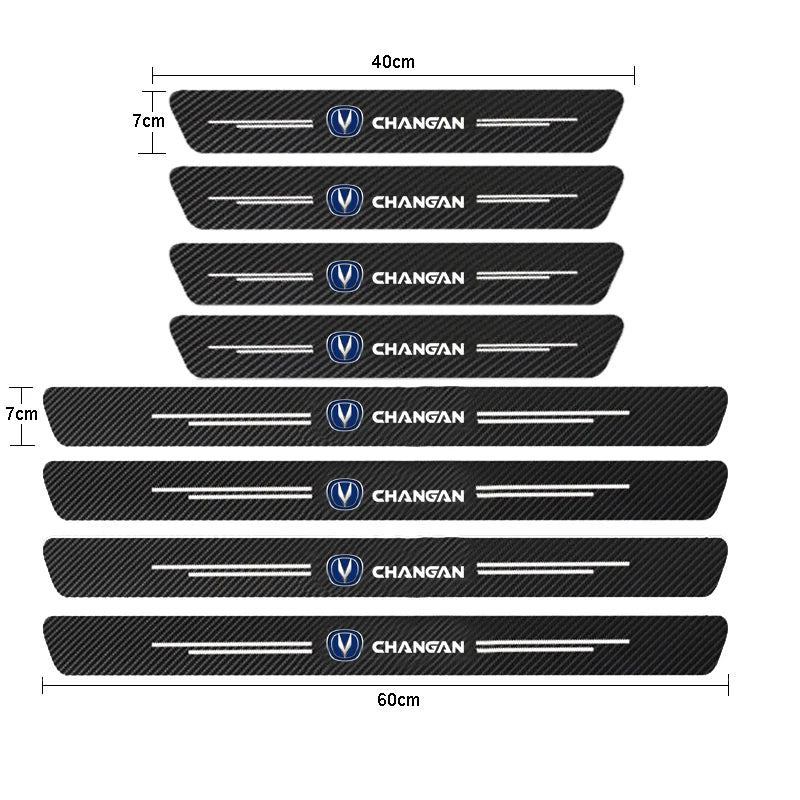 Car Door Threshold Scuff Plate For Changan CS75 PLUS CS95 CS35 alsvin CS15 55 Carbon Fiber Trunk Rear Bumper Sticker Accessories