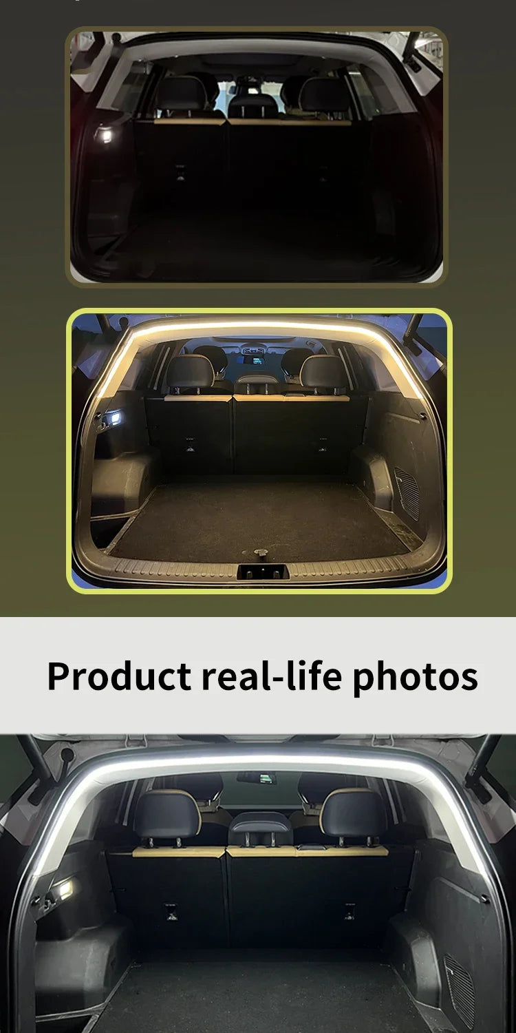 Car High Brightness Trunk Lighting Ambient Light Interior Decoration Led Wireless Automatic Sensing Tailgate Light Strip