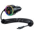 USB C 77W  Car Charger Super Fast Charging Bluetooth 5.4 Car Adapter  FM Transmitter for Car Support USB Play