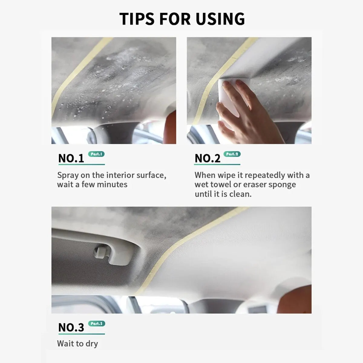 Interior Cleaner Water-free Foam Spray For Plastic Trim Leather Seat Fabric Top Carpet Stain Cleaning Solution JB-XPCS 21
