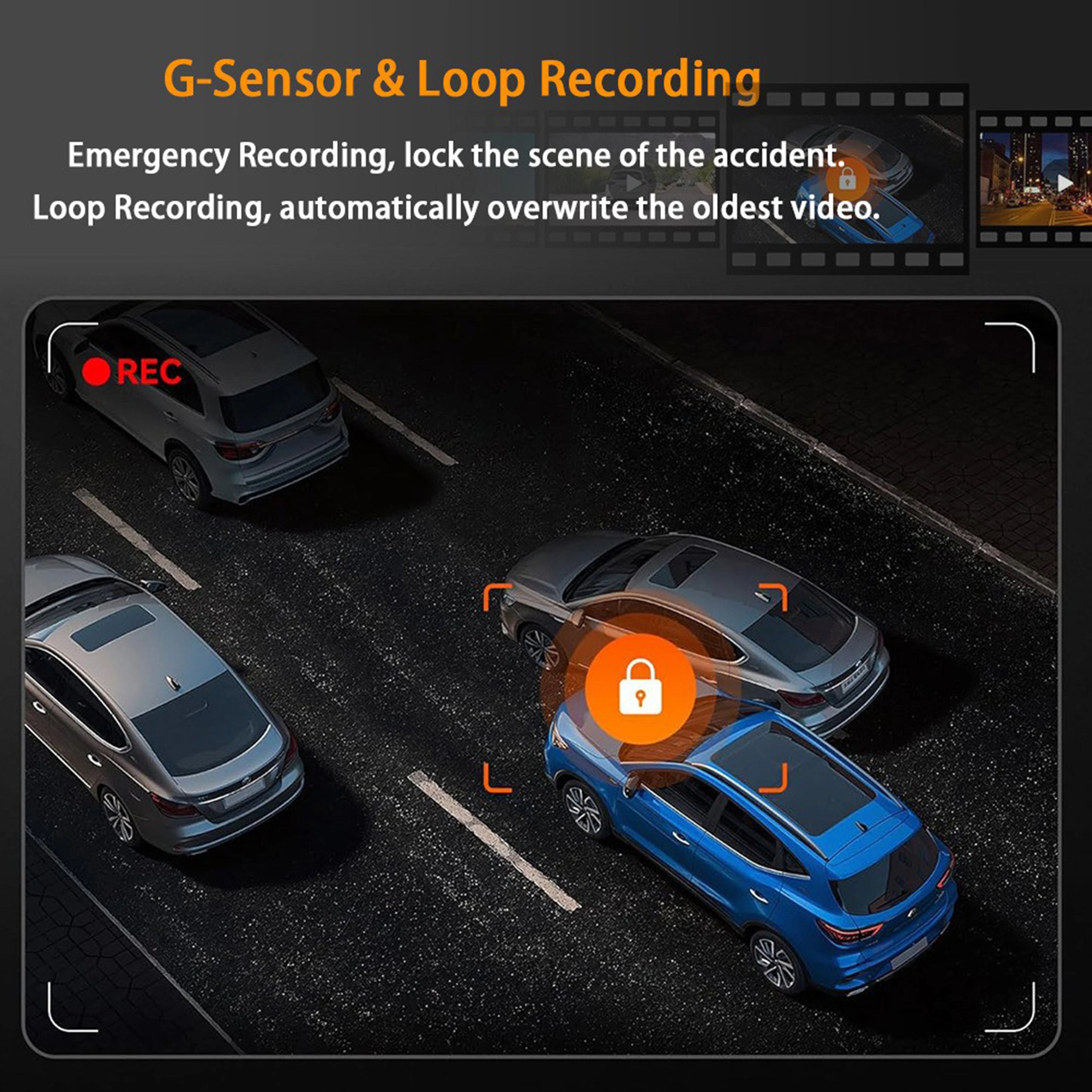 Dash Cam Vehicle DVR video recorder 4 cameras for cars black box front rear internal Night Vision Loop Recording dashcam car 360