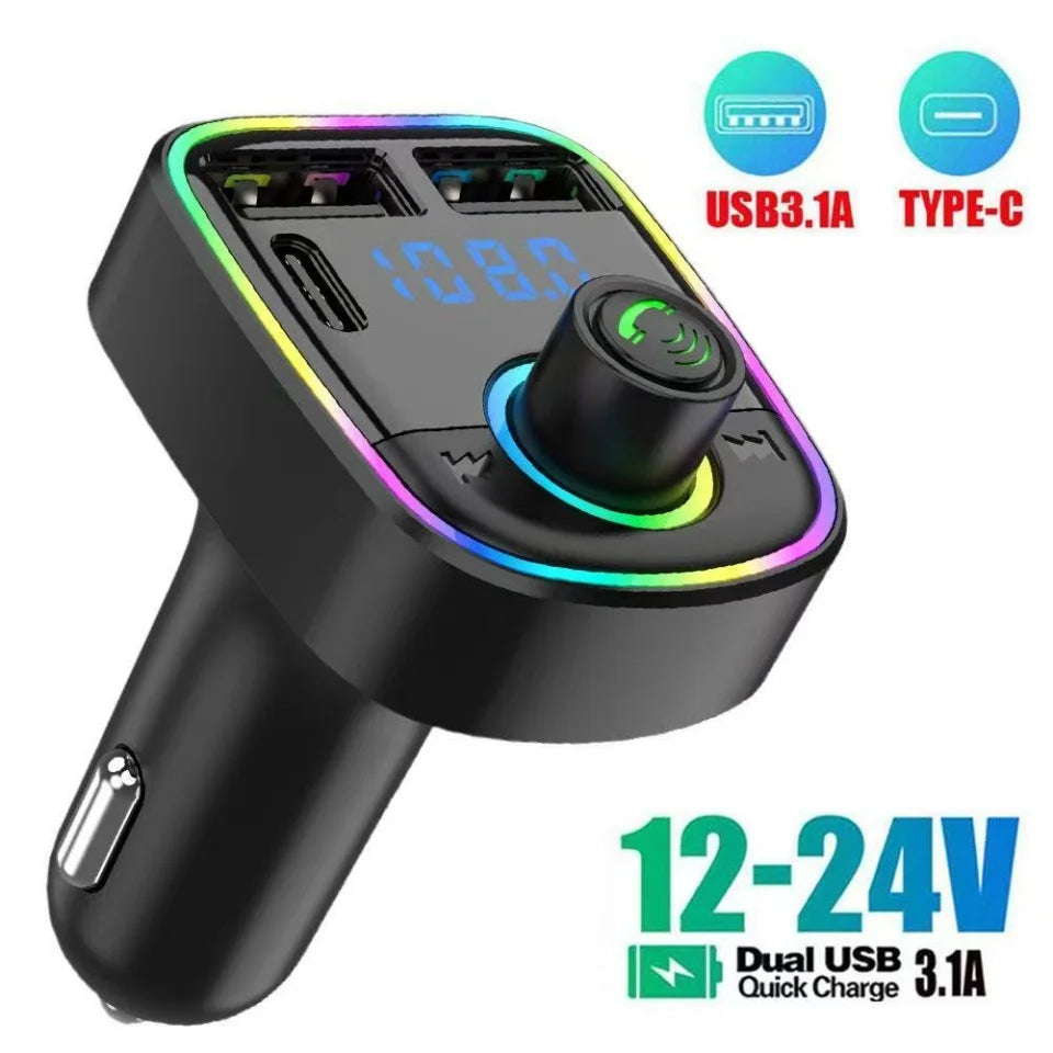 Bluetooth FM Transmitter Handsfree Car Radio Modulator MP3 Player With USB Super Quick Charge Adapter for Car