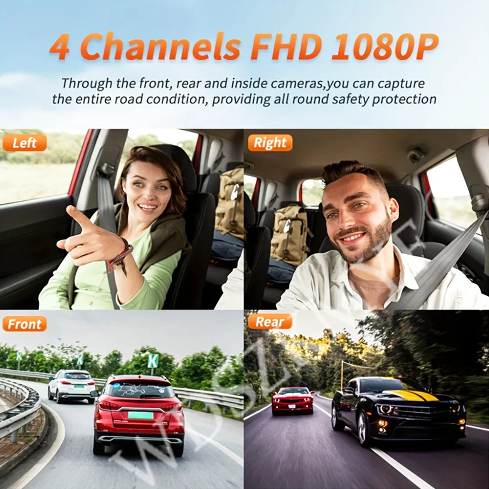 360° Car Camera 3/4Lens 1080P DashCam WIFI Car DVR Car recording Front Left right Rear View Camera Car Accessories 24H Hardware