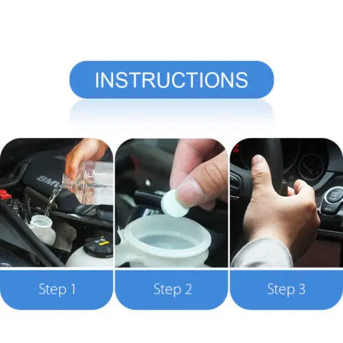 50/100PCs Solid Car Windshield Cleaners Effervescent Tablets Windscreen Window Glass Dust Wiper Car Wash Tool Car Accessories