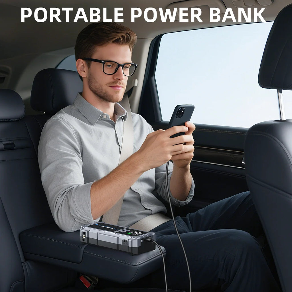 Car Jump Starter  Pump Air Compressor 26800mA/21800mAh Power Bank  Starting Device 12V Digital Tire Inflator
