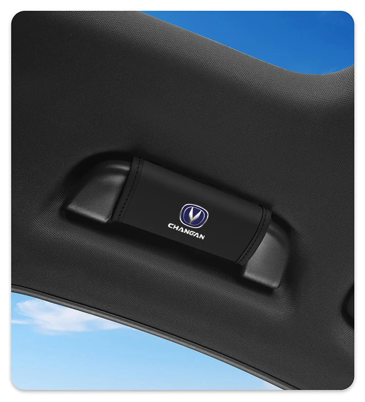 2Pc Car Anti Slip Pull Glove Car Interior Leather Handle Protector Cover For Changan CS15 CS95 CX70 CS85 UNI-K CS35 CS55 CS75