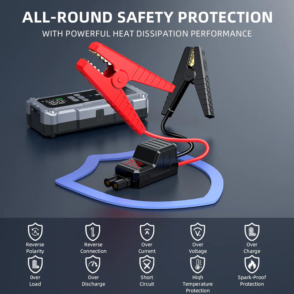 Car Jump Starter  Pump Air Compressor 26800mA/21800mAh Power Bank  Starting Device 12V Digital Tire Inflator