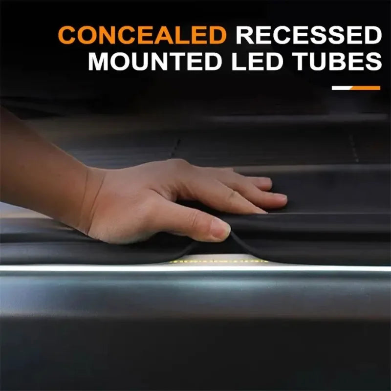 Car high brightness trunk lighting ambient light interior decoration LED wiring free automatic sensing tailgate light strip