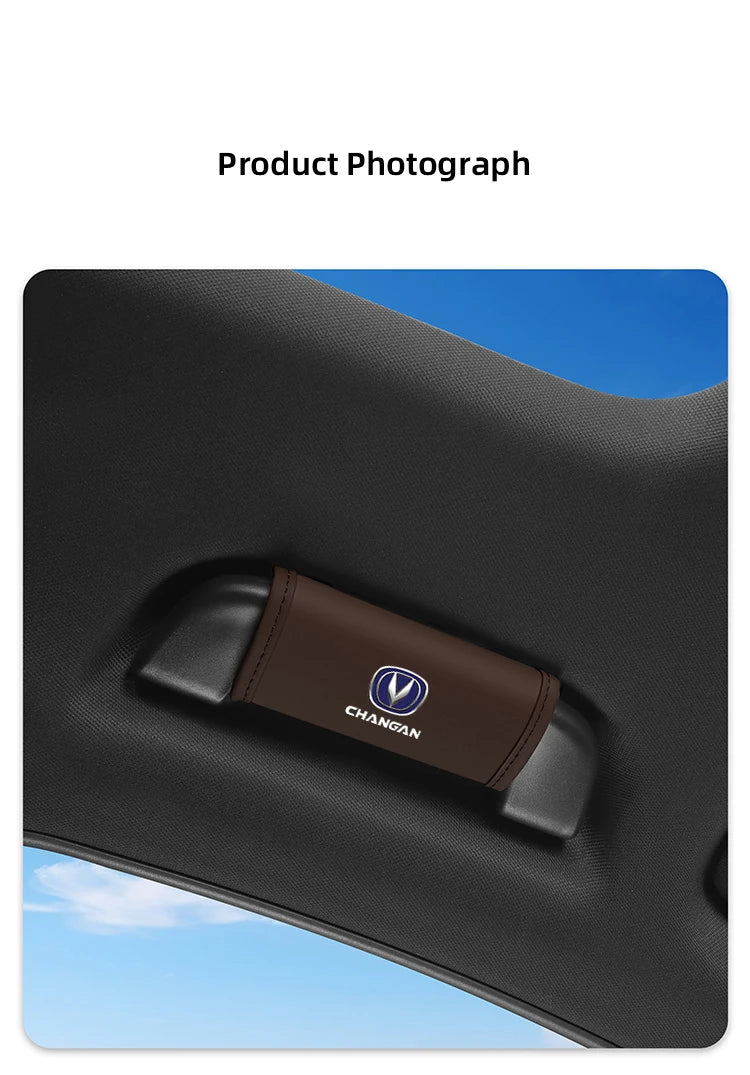 2Pc Car Anti Slip Pull Glove Car Interior Leather Handle Protector Cover For Changan CS15 CS95 CX70 CS85 UNI-K CS35 CS55 CS75