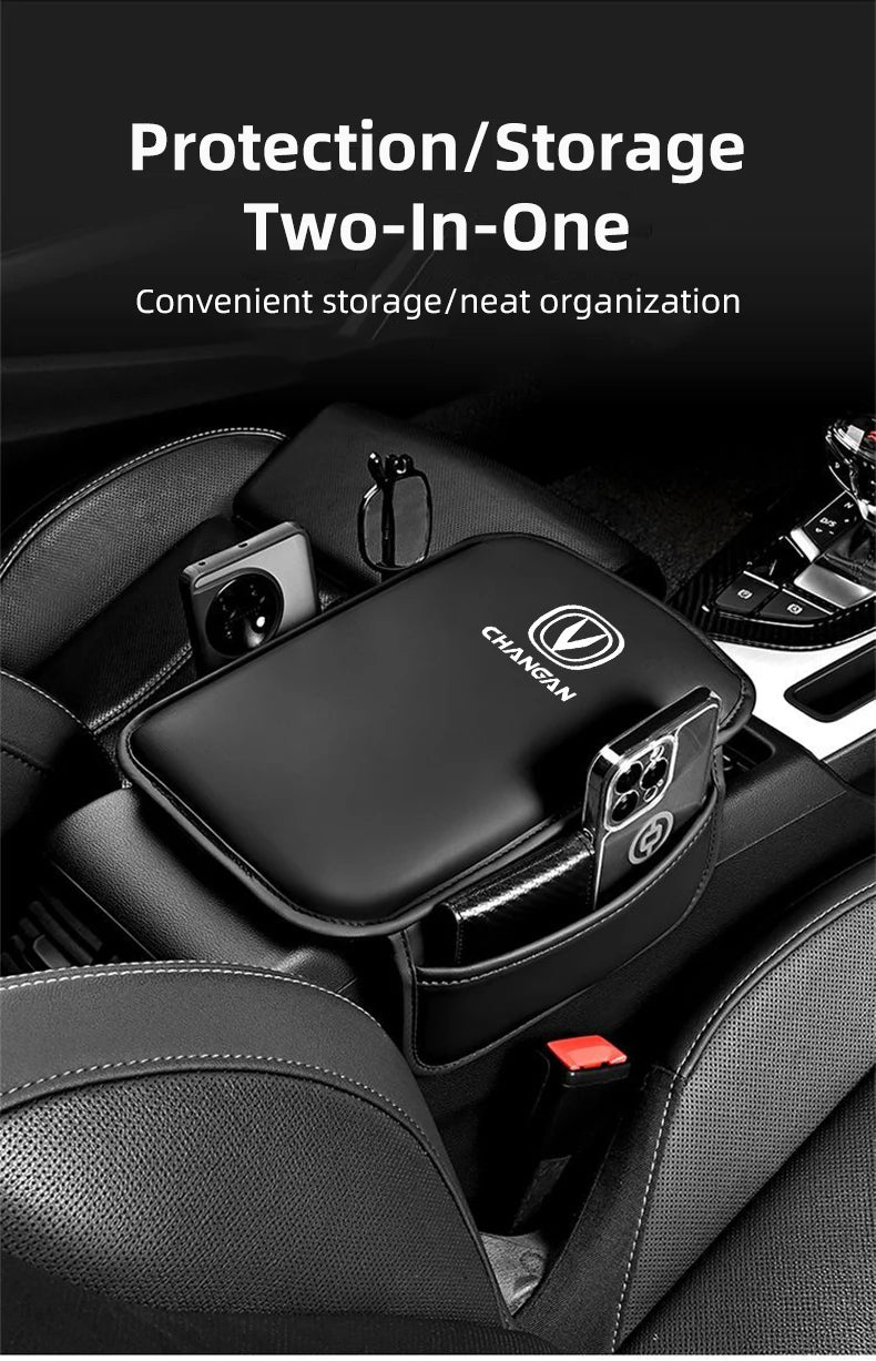 For Changan Uni k T Alsvin CS35 CS55 CS75 CS85 Car Armrest Box Height Pad Sponge Armrest Box Middle Phone Card Bag Storage Bag