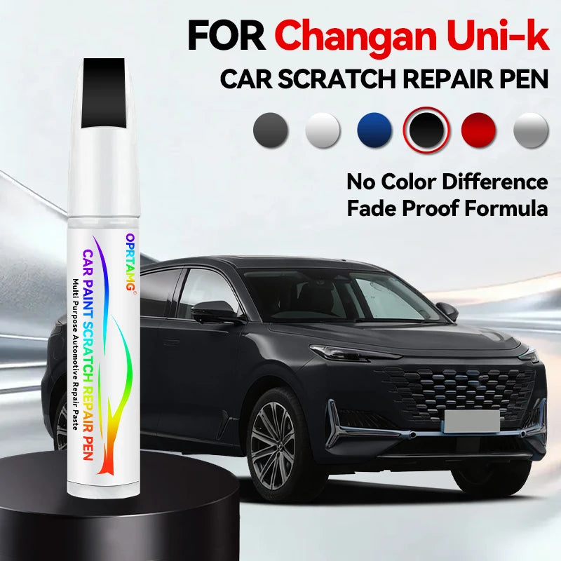Car Paint Repair Pen Touch Up Scratch Remover DIY Auto Accessories For ChangAn UNI-K Blue 126 BN6 White C05 Gray CA121 Black